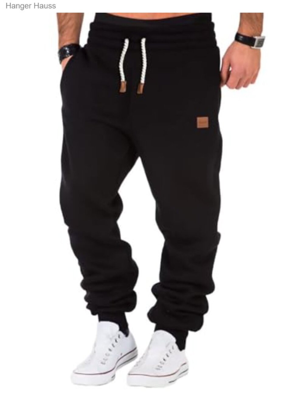 Heavyweight Tapered Joggers Cotton Stretch Sweatpants with Pockets
